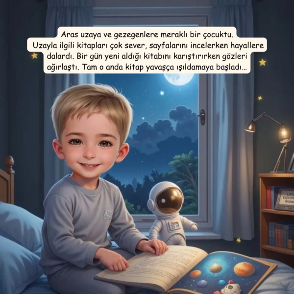 Uzay Temalı - İsme Özel Masal Kitabı - Görsel 2