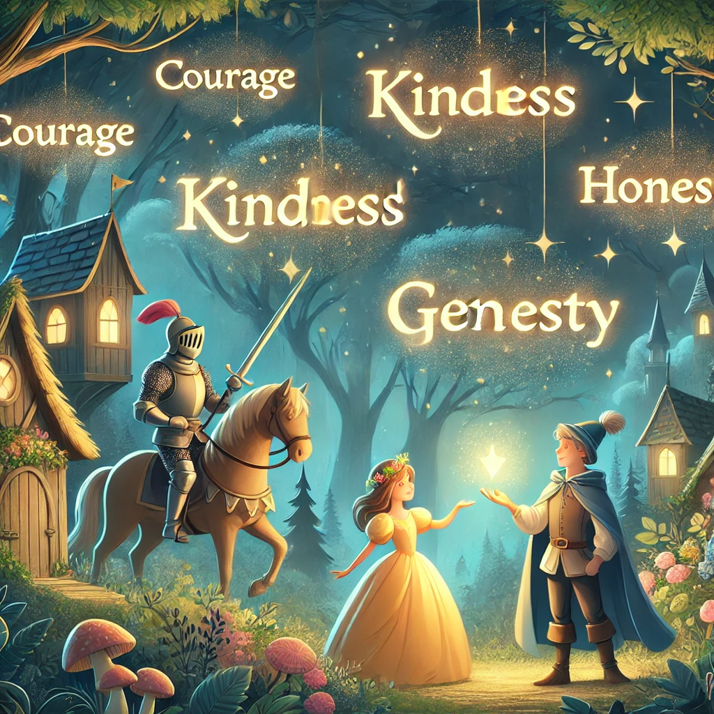 Masalsı bir dünyada cesaret, iyilik ve dürüstlük gibi değerleri temsil eden karakterler.