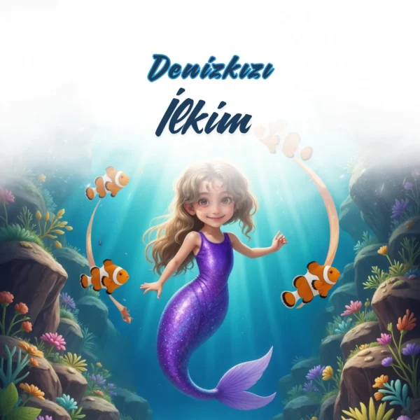 Denizkızı Temalı - İsme Özel Masal Kitabı - Görsel 1