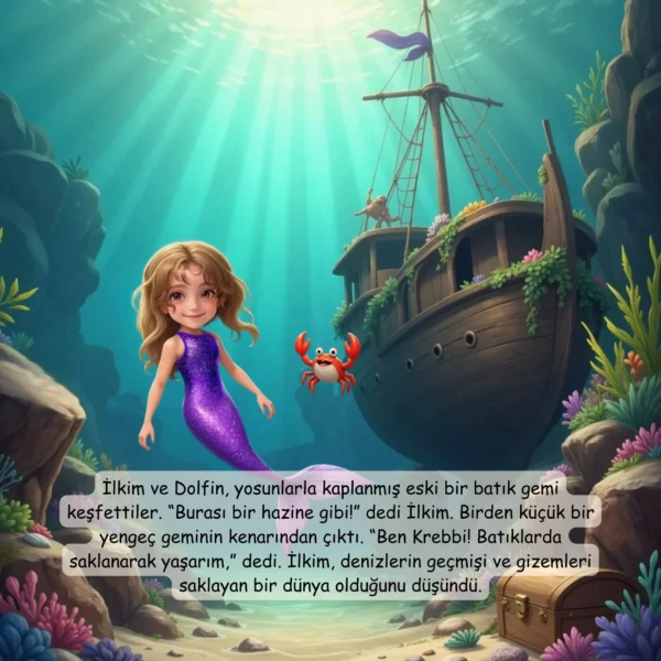 Denizkızı Temalı - İsme Özel Masal Kitabı - Görsel 9