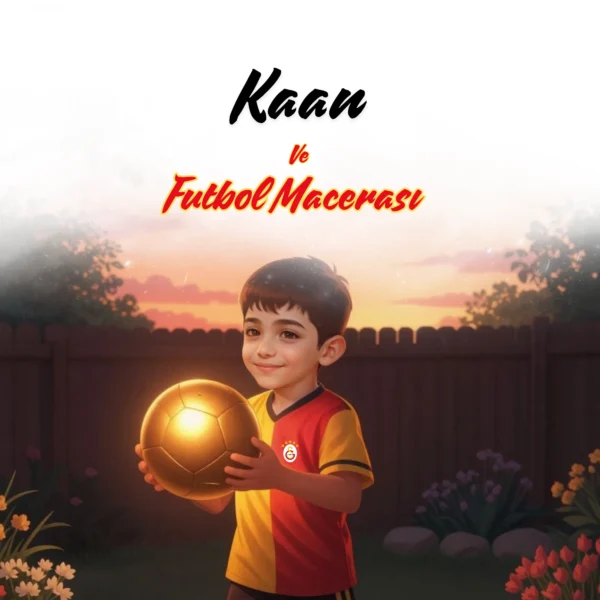 Sarı Kırmızı Futbol Masalı - İsme Özel Masal Kitabı - Görsel 1