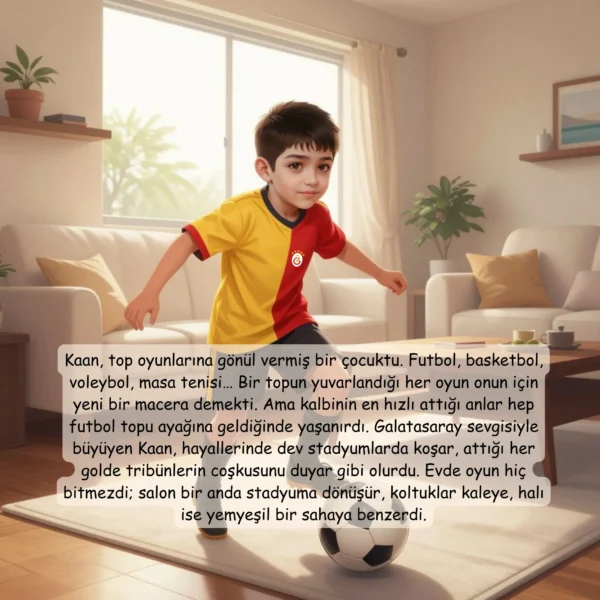 Sarı Kırmızı Futbol Masalı - İsme Özel Masal Kitabı - Görsel 2