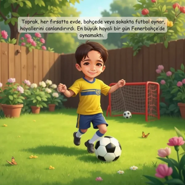 Sarı Lacivert Futbol Masalı - İsme Özel Masal Kitabı - Görsel 3