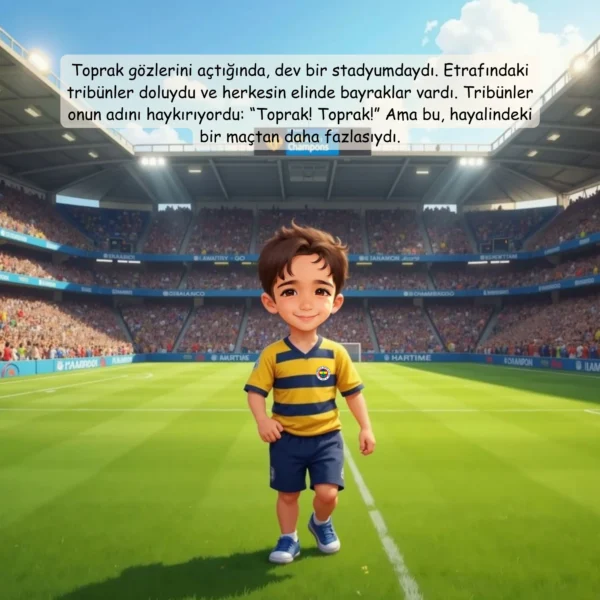 Sarı Lacivert Futbol Masalı - İsme Özel Masal Kitabı - Görsel 5