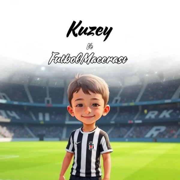 Siyah Beyaz Futbol Masalı - İsme Özel Masal Kitabı - Görsel 1