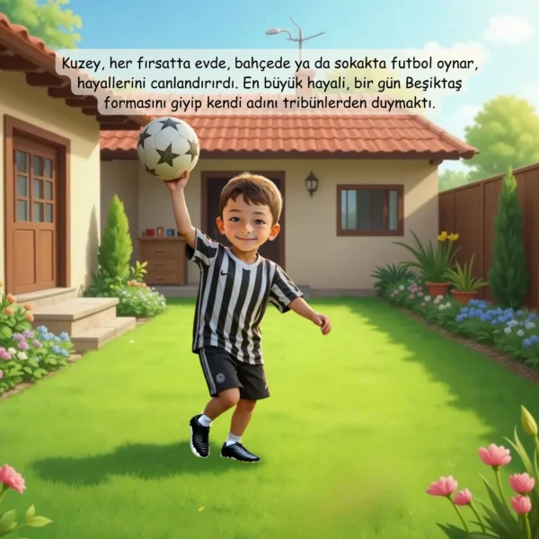 Siyah Beyaz Futbol Masalı - İsme Özel Masal Kitabı - Görsel 3