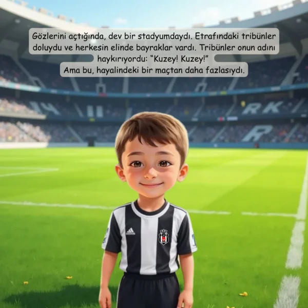 Siyah Beyaz Futbol Masalı - İsme Özel Masal Kitabı - Görsel 5