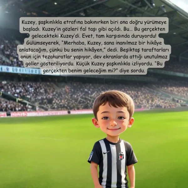 Siyah Beyaz Futbol Masalı - İsme Özel Masal Kitabı - Görsel 6