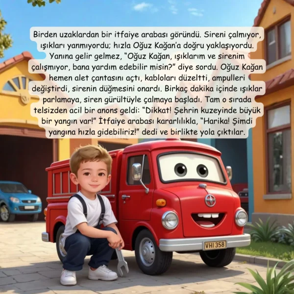 Araba Temalı - İsme Özel Masal Kitabı - Görsel 8