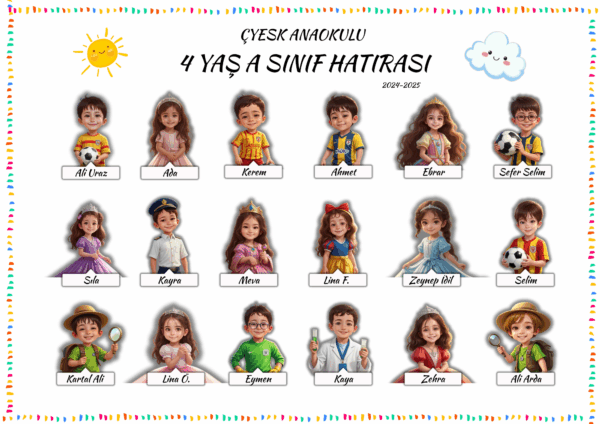 Sınıf Hatıra Posteri - A3 / A4 - Görsel 1