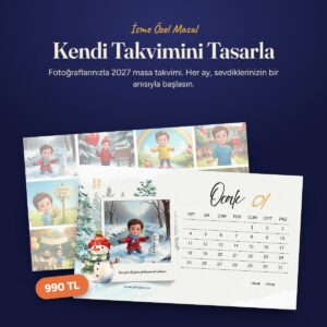 Kendi Takvimini Tasarla — Masa Takvimi 2027
