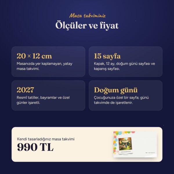 Kendi Takvimini Tasarla — Masa Takvimi 2027 - Görsel 6