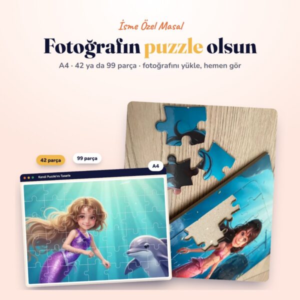 Kendi Puzzle’ını Tasarla: fotoğraflı A4 puzzle