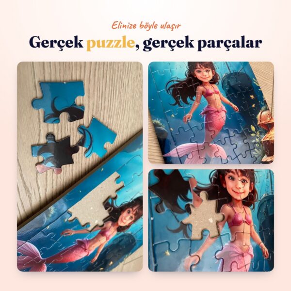 Basılmış puzzle ve parçaları